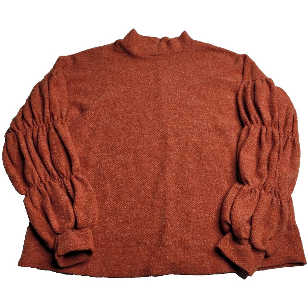 Ces Femme Rust Sweater Women's Medium Mock‎ Neck